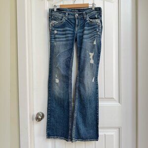 Silver Jeans Co Tuesday Low Boot Jean with Sparkle Detail. 30 x 33 (measures 32)